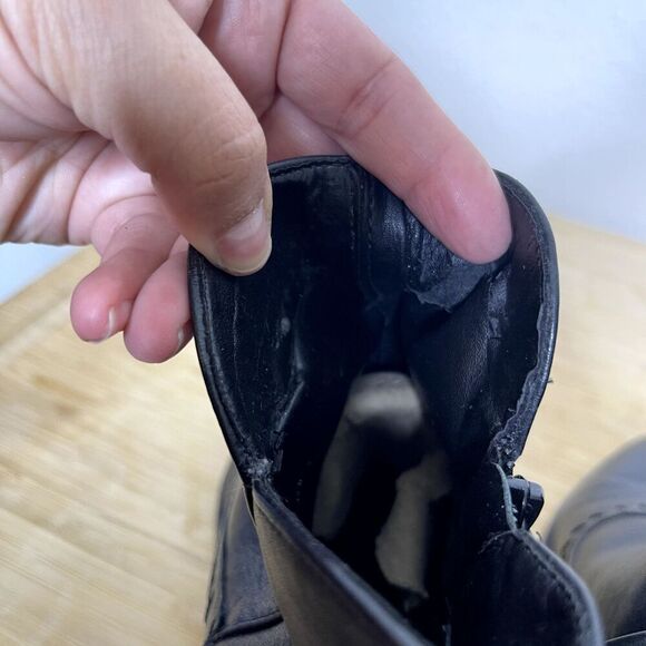 Rebecca Minkoff Boots Size 6.5 Black Leather Western Topstitch Zip Ankle Booties - Picture 12 of 13